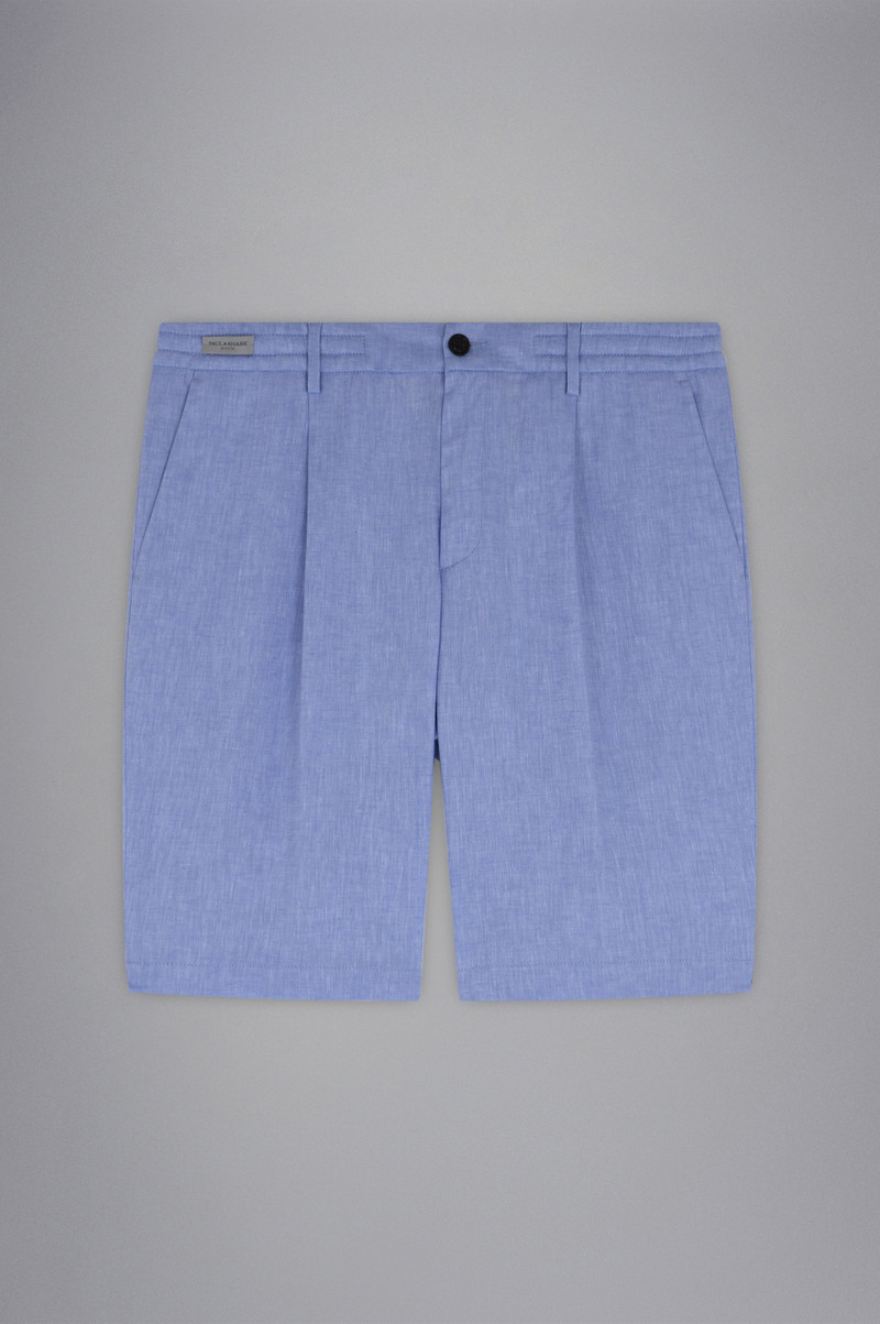 COTTON E LINEN BERMUDA SHORTS 1