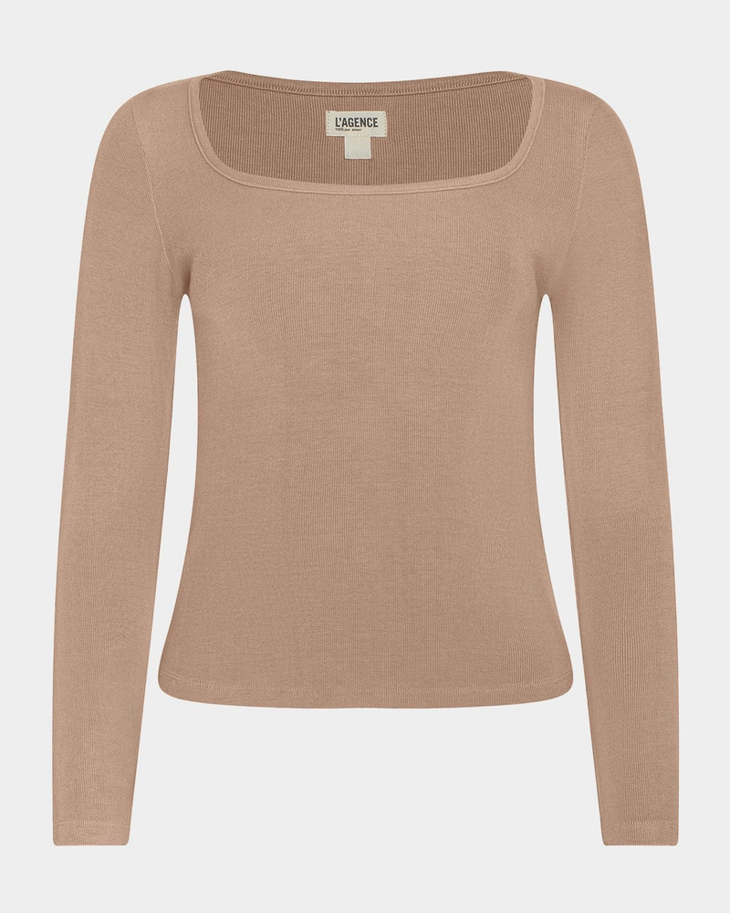 Vanya Long-Sleeve Scoop-Neck Tee 1