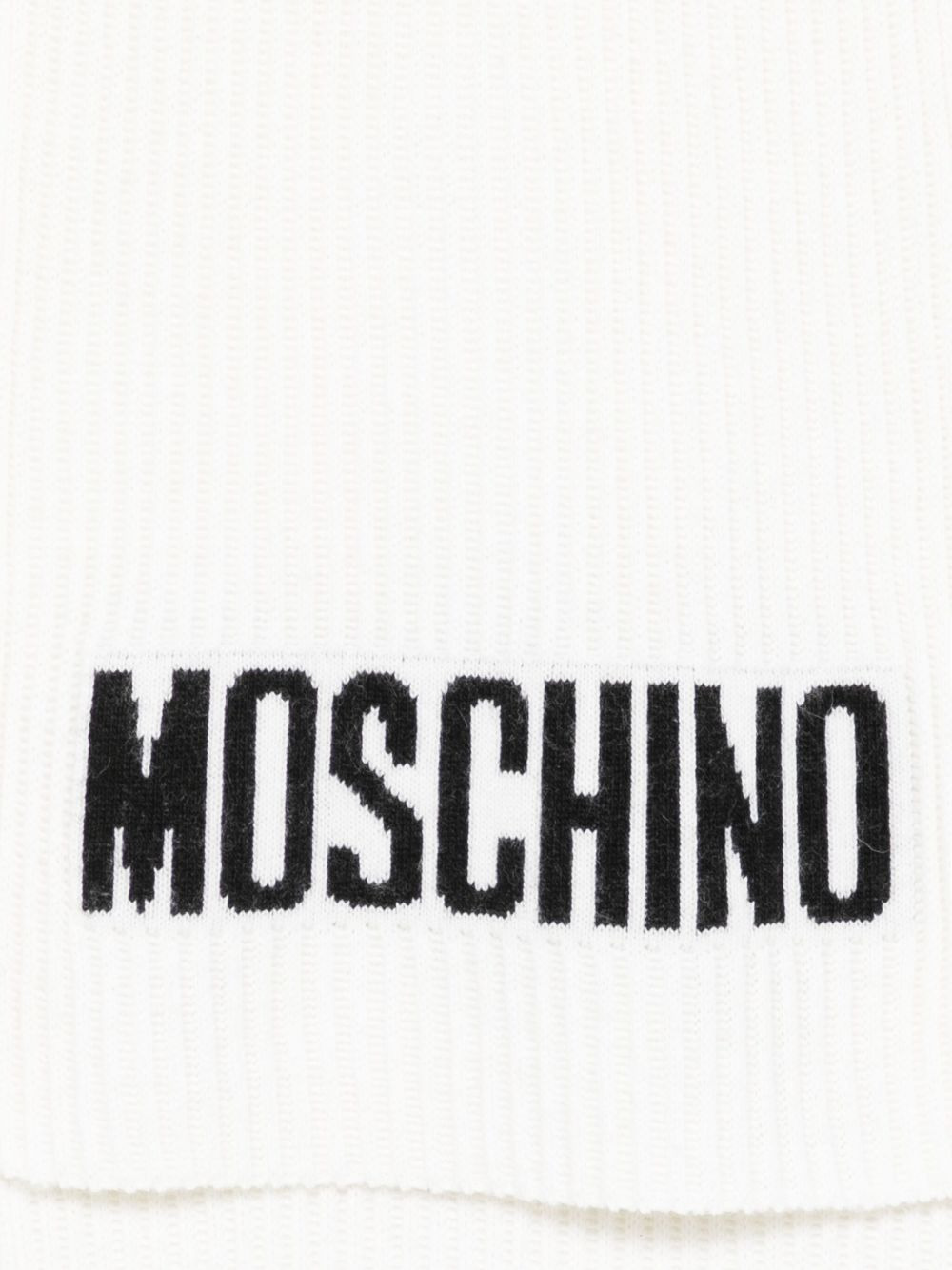 ribbed logo scarf - 2