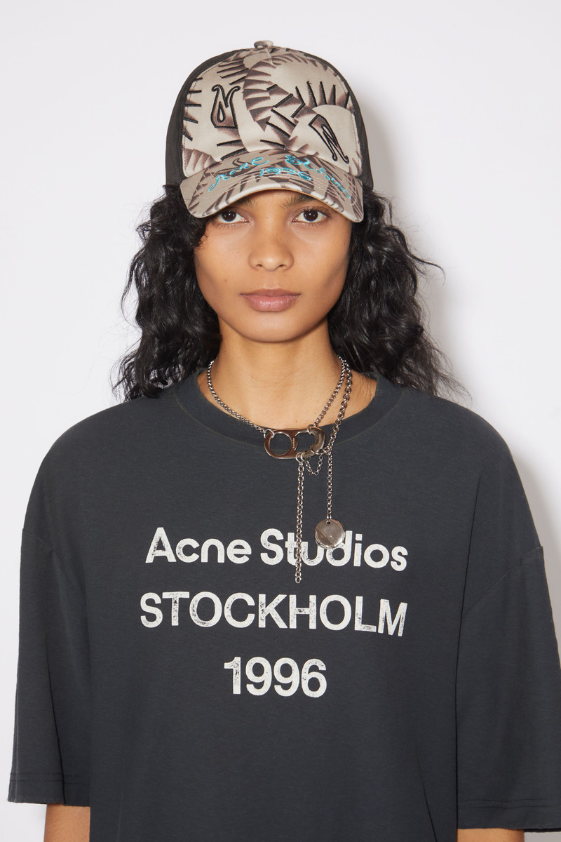 Acne Studios Logo baseball cap - Grey/black outlook