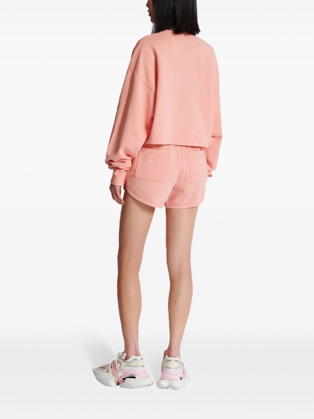 logo-embroidered cotton sweatshirt - 4