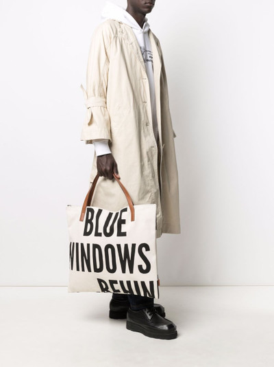 Jil Sander slogan-print tote bag outlook