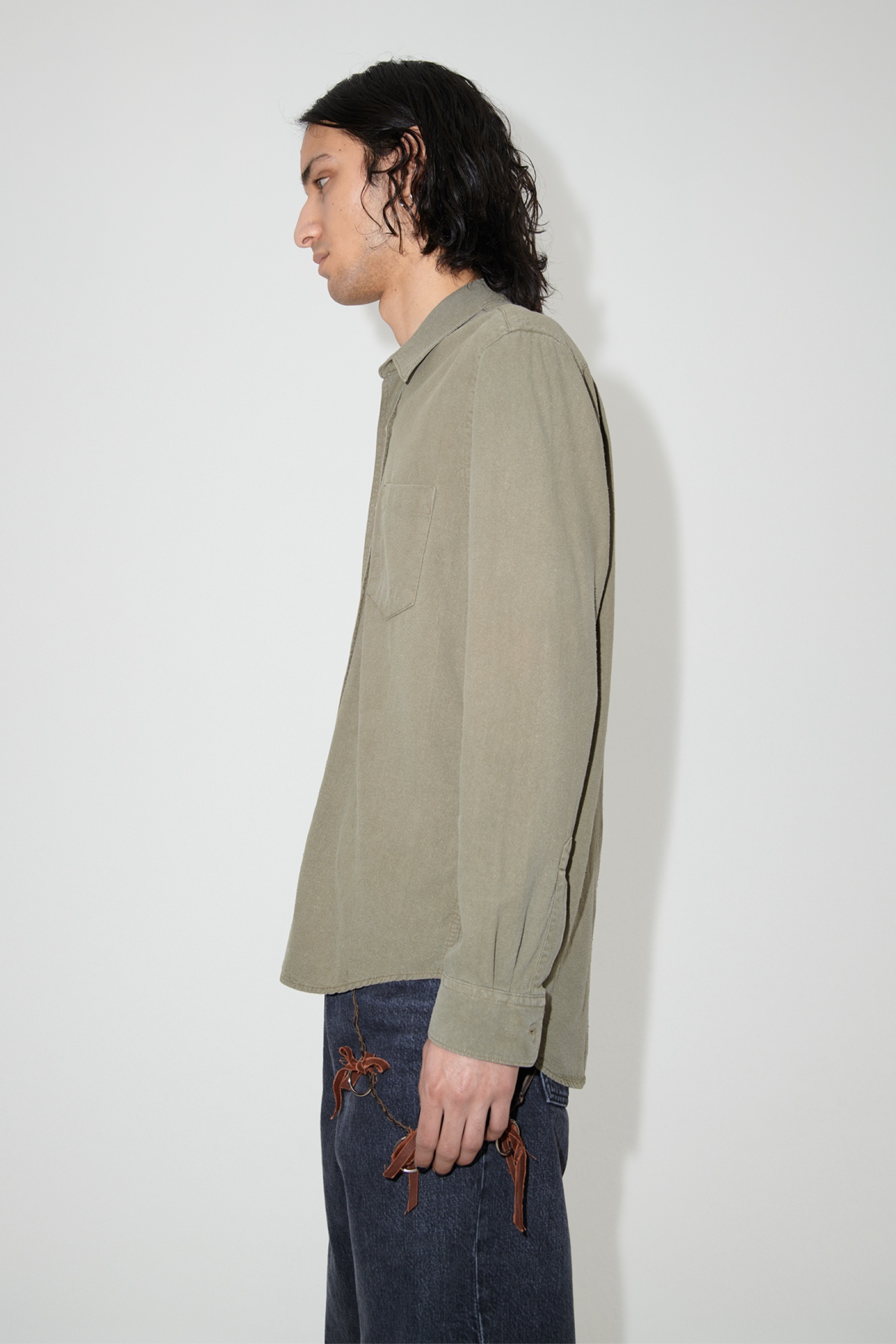 Classic Shirt Peafowl Silk Noil - 5