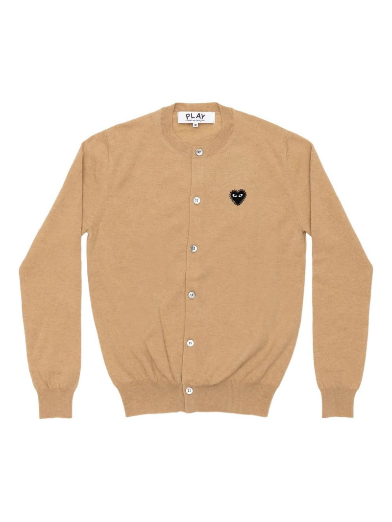 Comme des Garçons PLAY heart-embellished cardigan outlook