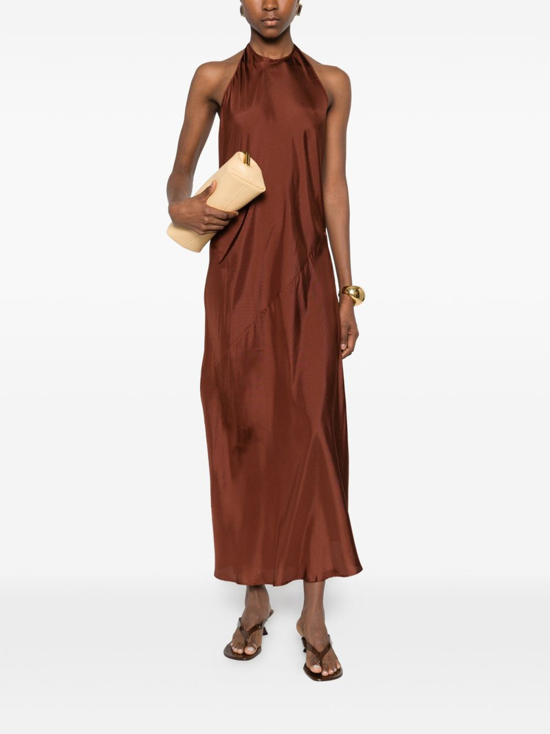 ST. AGNI halterneck twill maxi dress outlook