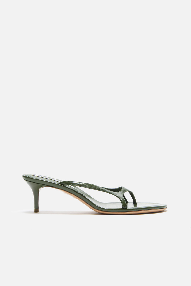 Kitten Heel Sandals - Thyme green 1