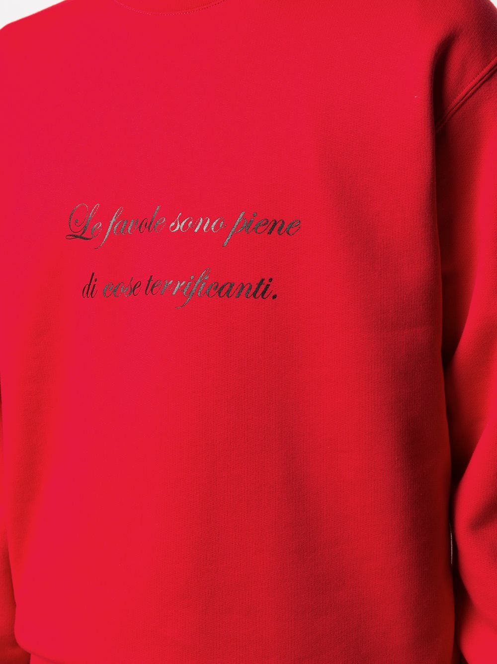 slogan print sweatshirt - 5