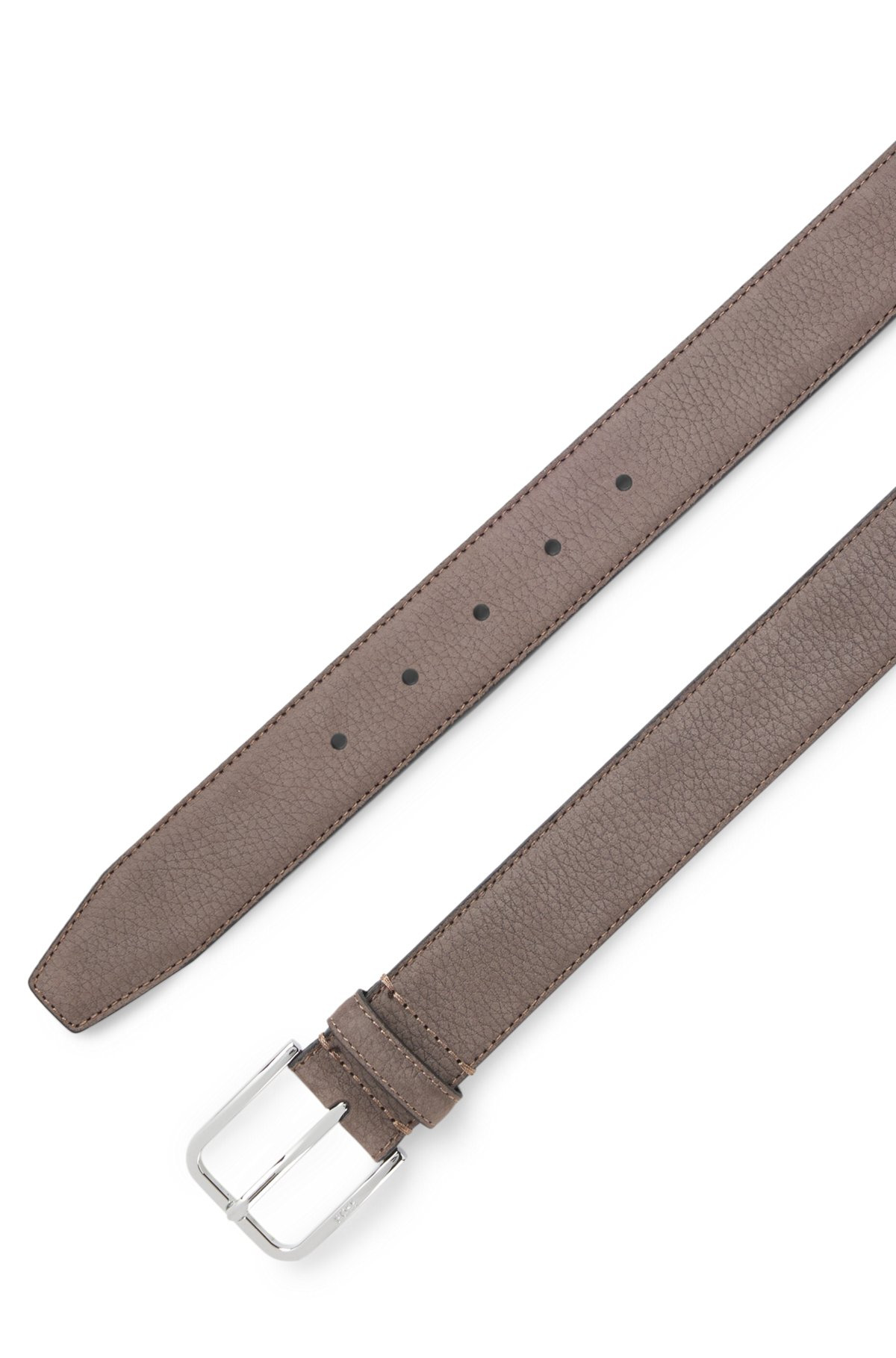 ITALIAN-NUBUCK BELT WITH POLISHED PIN BUCKLE - 3