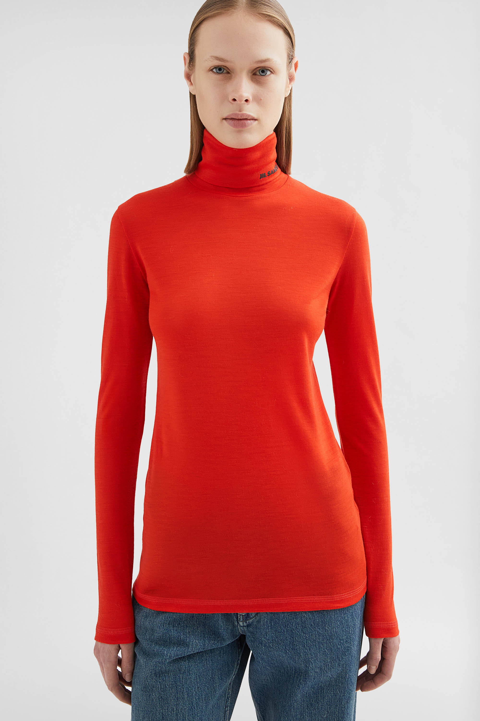 Lightweight Wool Blend High-Neck T-Shirt - 7