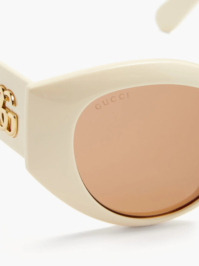 GUCCI Quilted cat-eye acetate sunglasses outlook