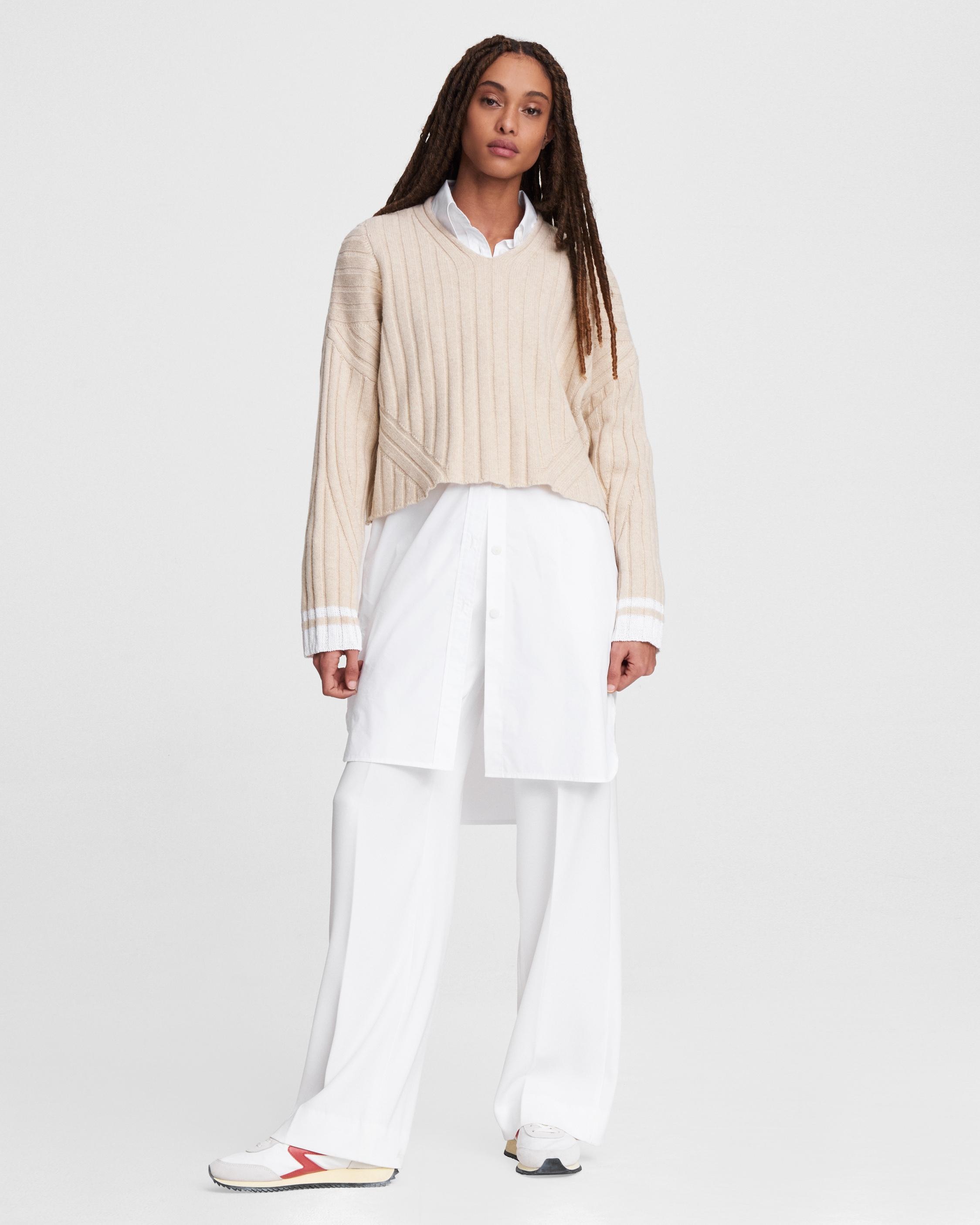 Serena Wool Blend V-Neck - 3