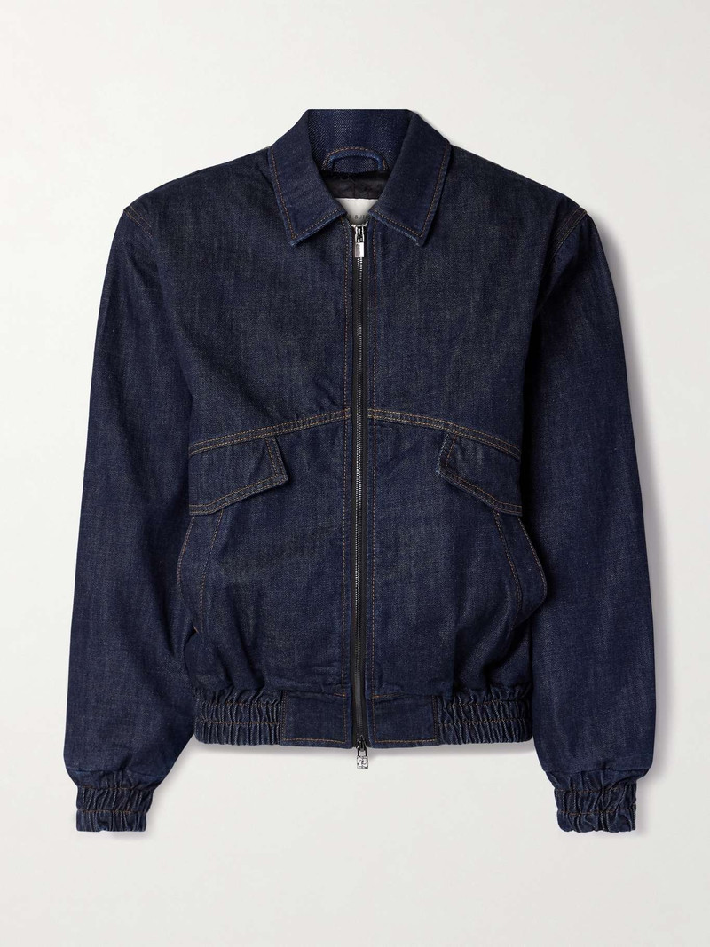 Denim bomber 재킷 푸른 - 1