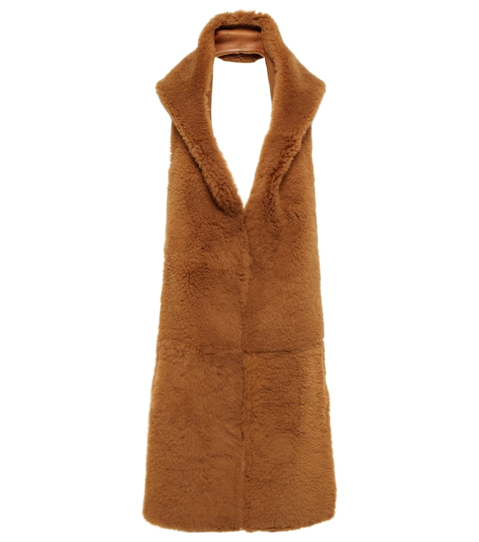 Hooded shearling scarf - 1