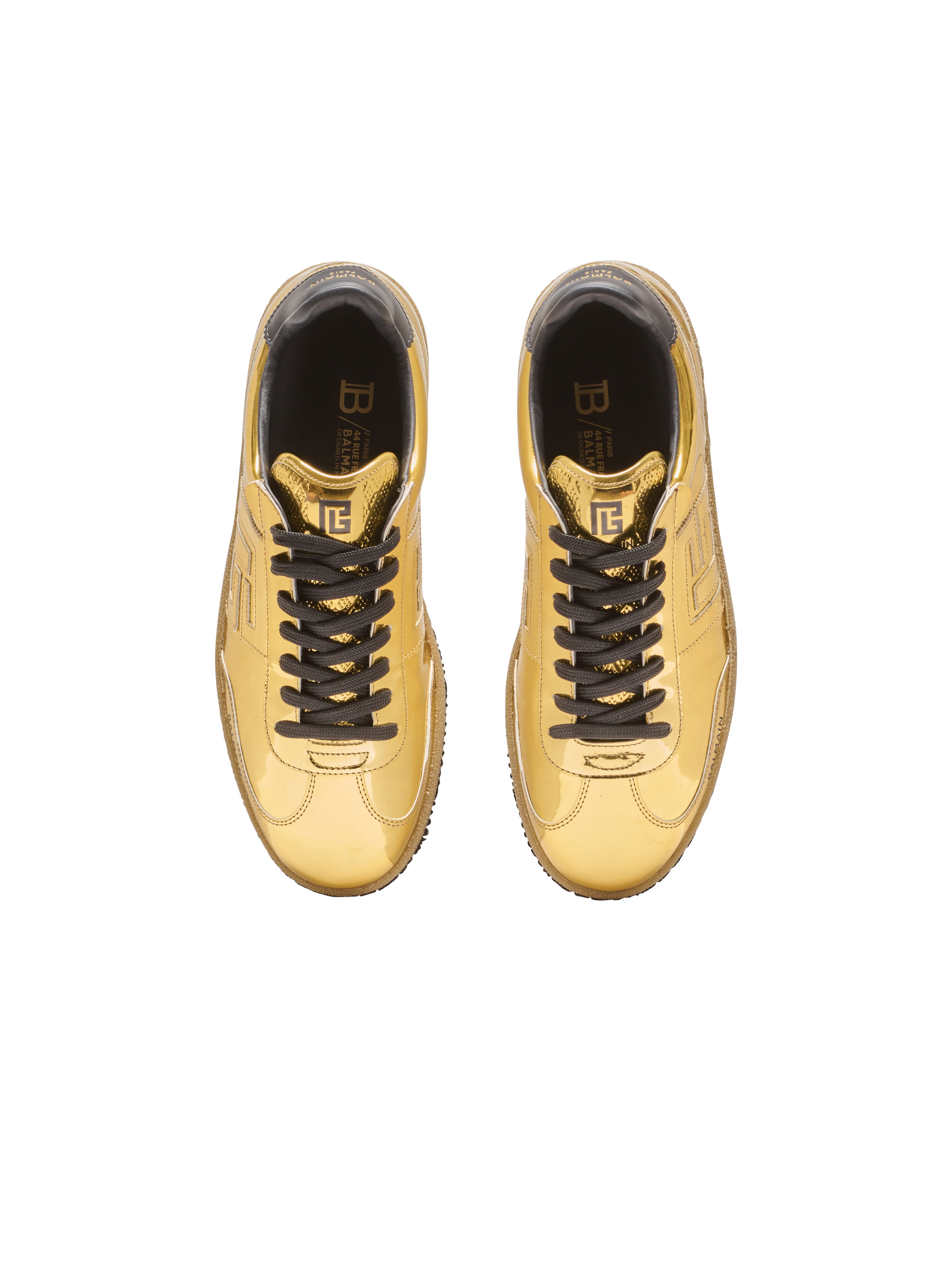 Balmain Swan trainers in mirror-effect leather - 3