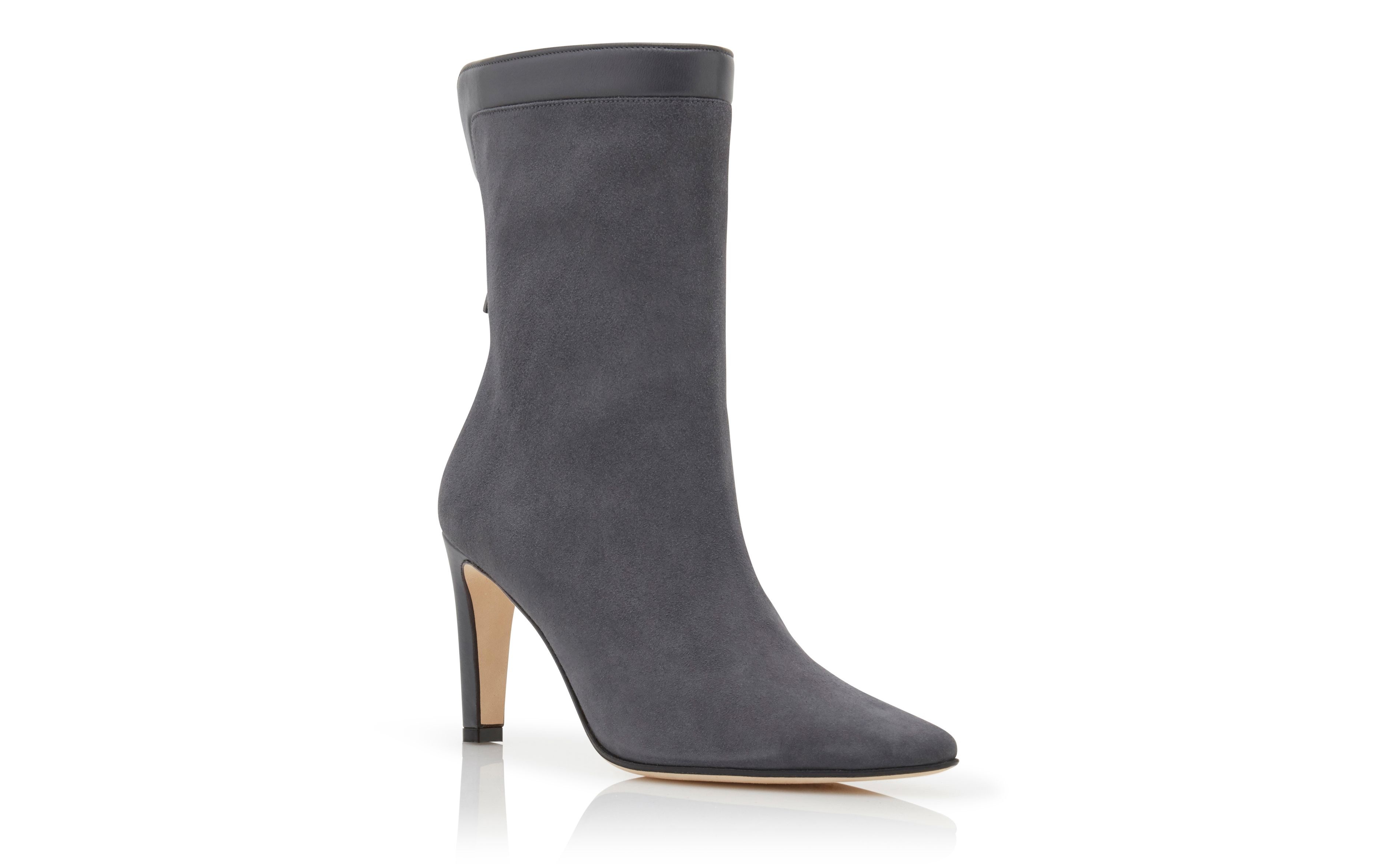 Grey Suede Ankle Boots - 3