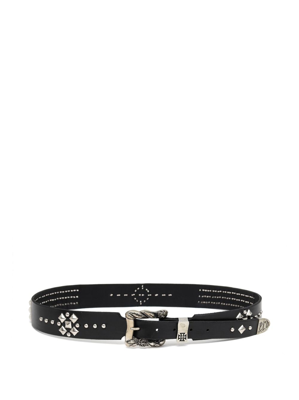 studded leather belt - 1