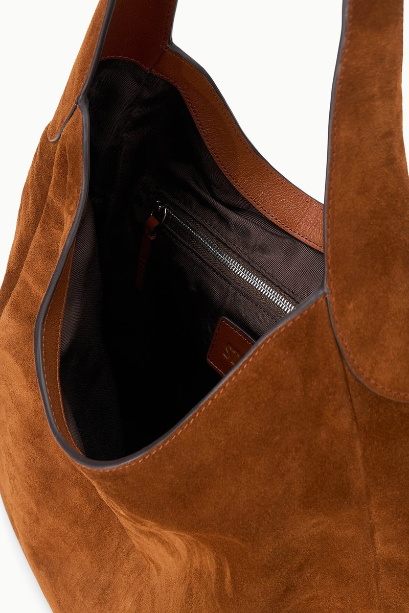 STAUD MAYA HOBO BAG TABAC SUEDE 4