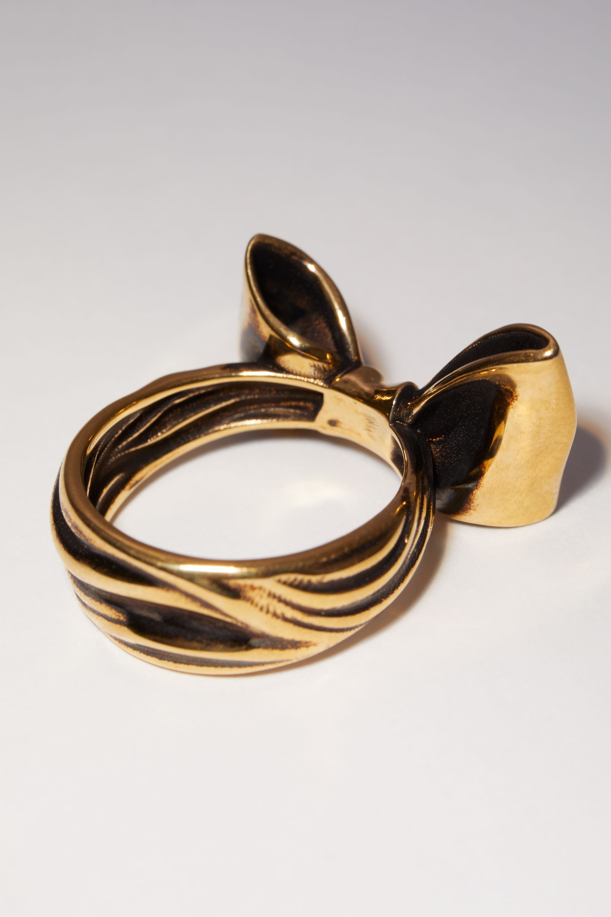 Bow ring - Antique gold - 4