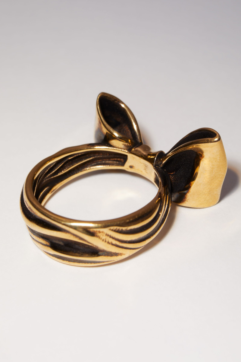 Bow ring - Antique gold 4