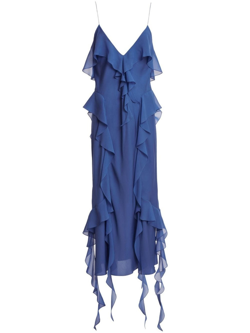 The Pim ruffle-trim silk midi dress 1