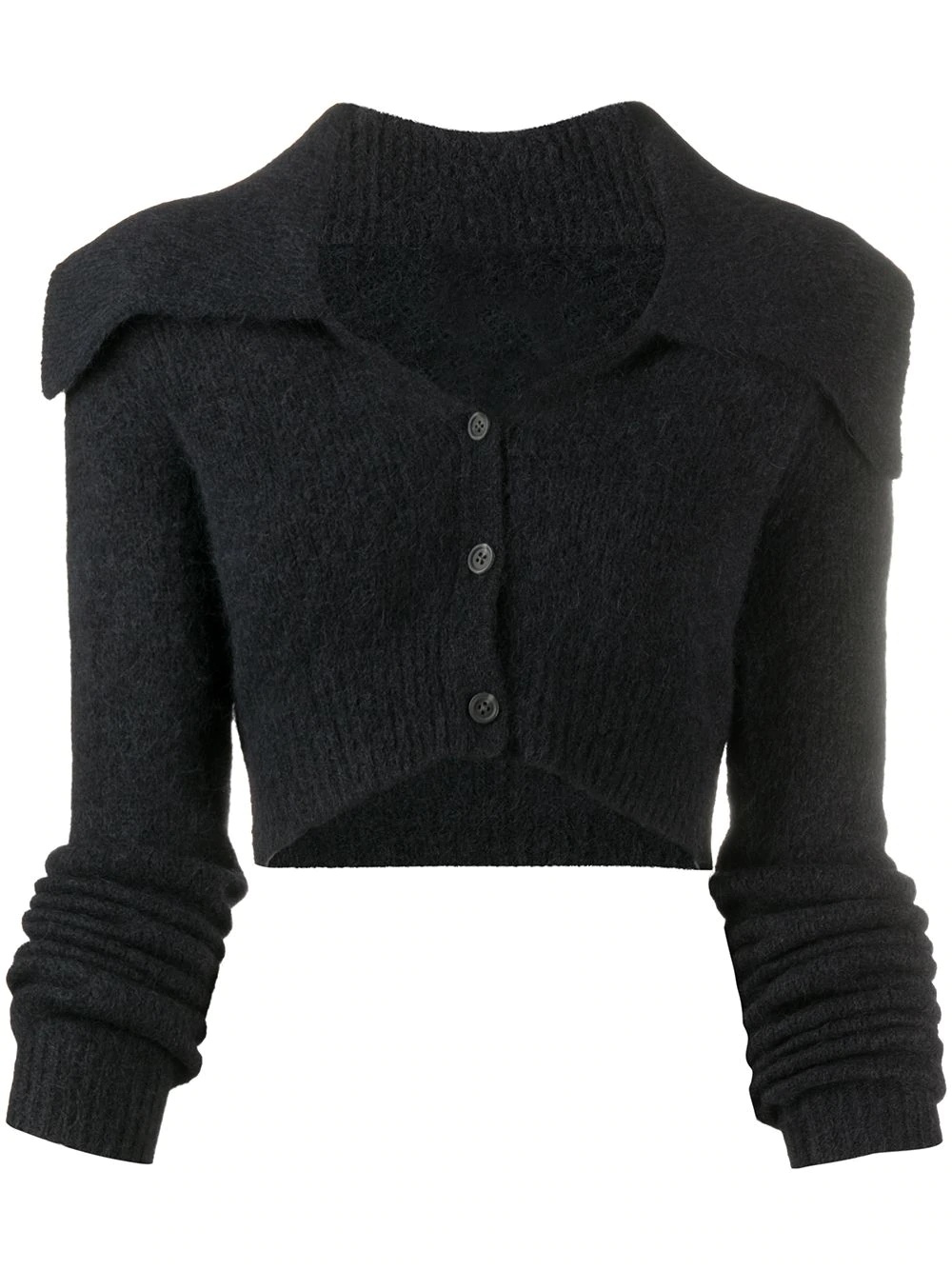 cropped knit cardigan  - 1