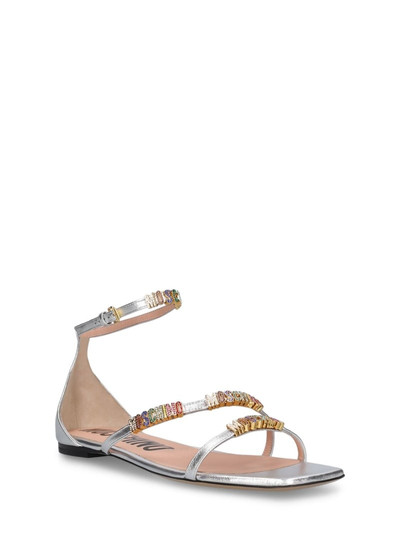 Moschino 10mm Leather flat sandals outlook