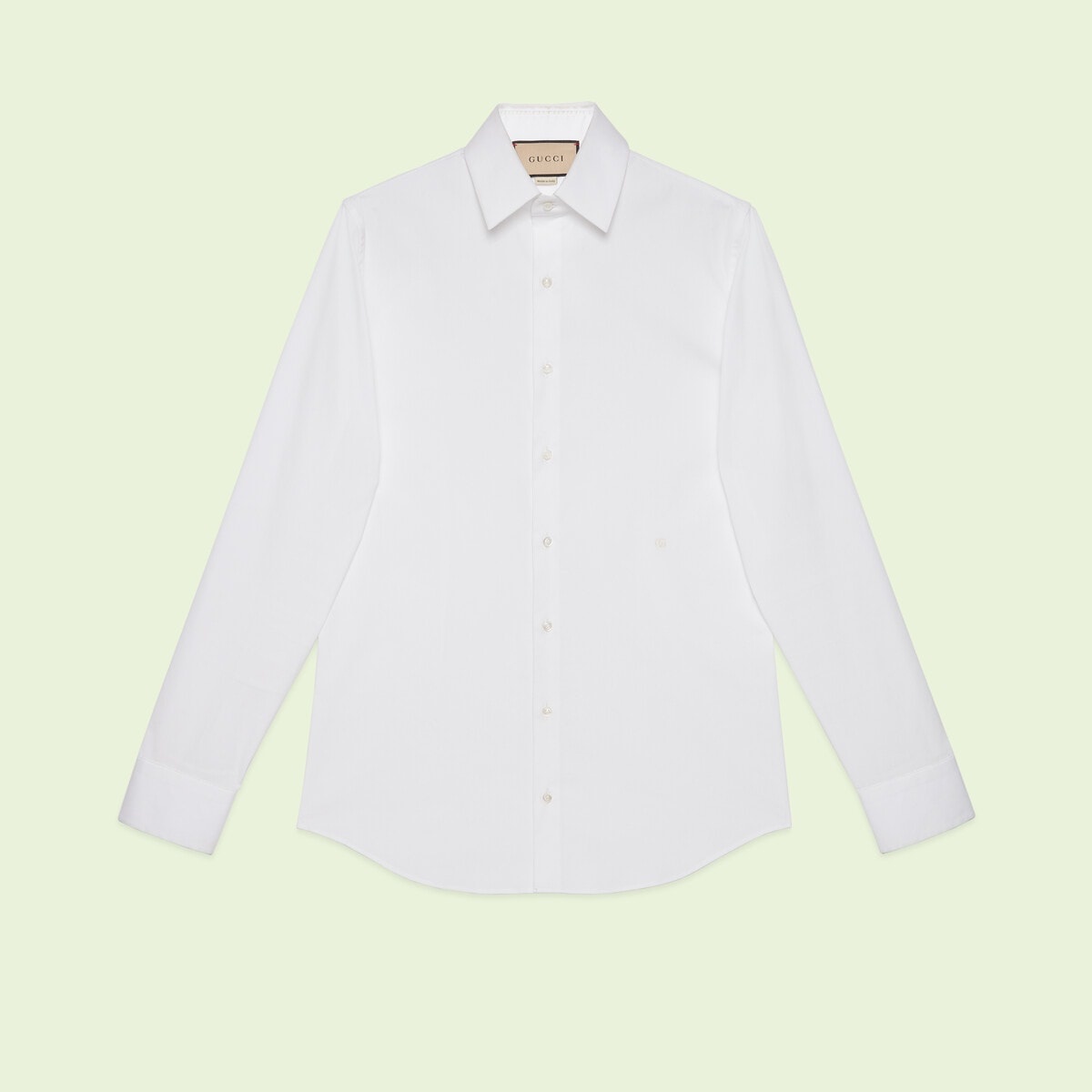 Stretch cotton poplin shirt - 1