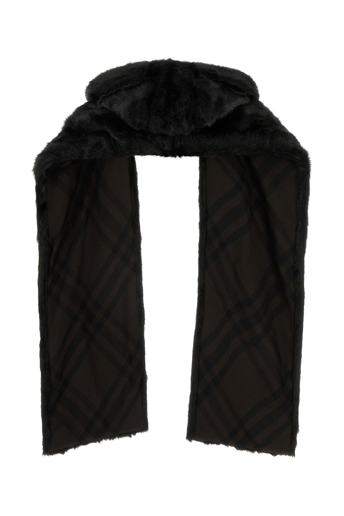 Black eco fur scarf - 2