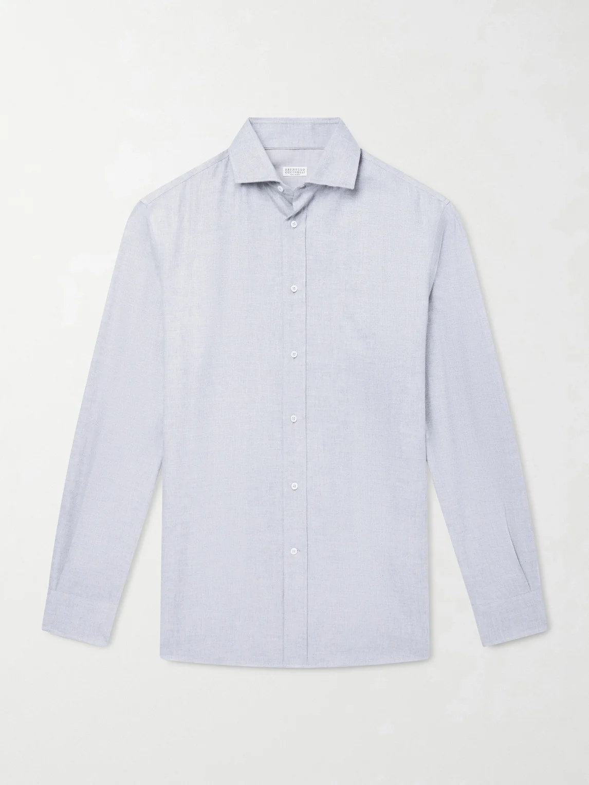 Herringbone Cotton and Lyocell-Blend Shirt - 1