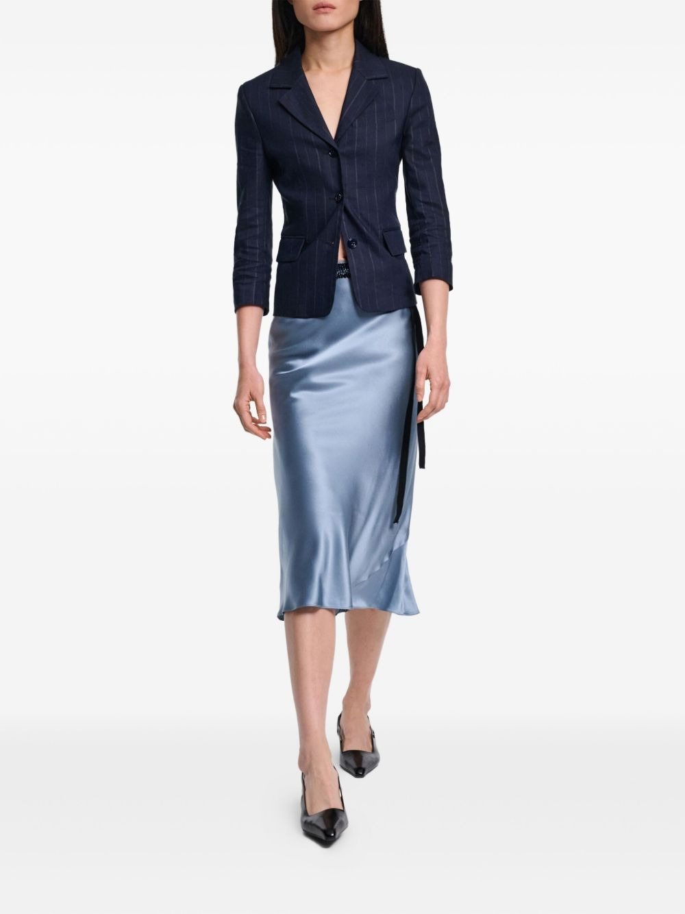 charmeuse silk slip skirt - 2