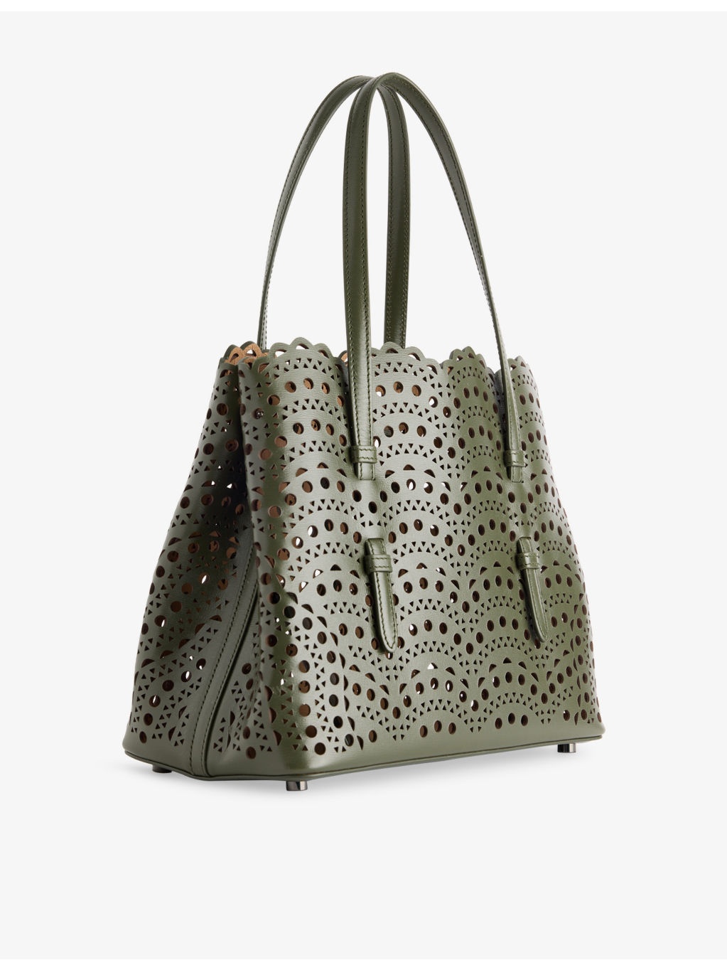 Mina 25 Cut-Out Pattern Leather Tote Bag - 4