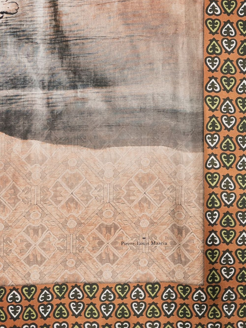 Pierre-Louis Mascia Alopie printed fringed scarf outlook