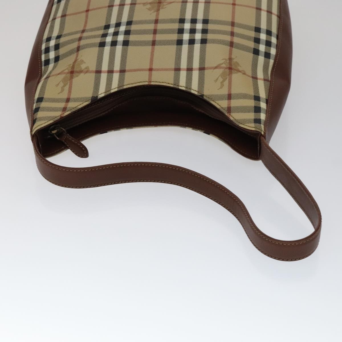 Burberry Nova Check Shoulder Bag Pvc Leather Beige - 7