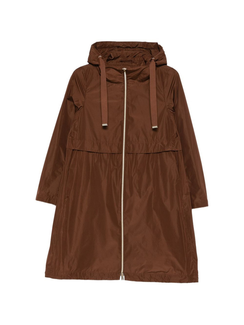 hooded zip-fastening coat 1