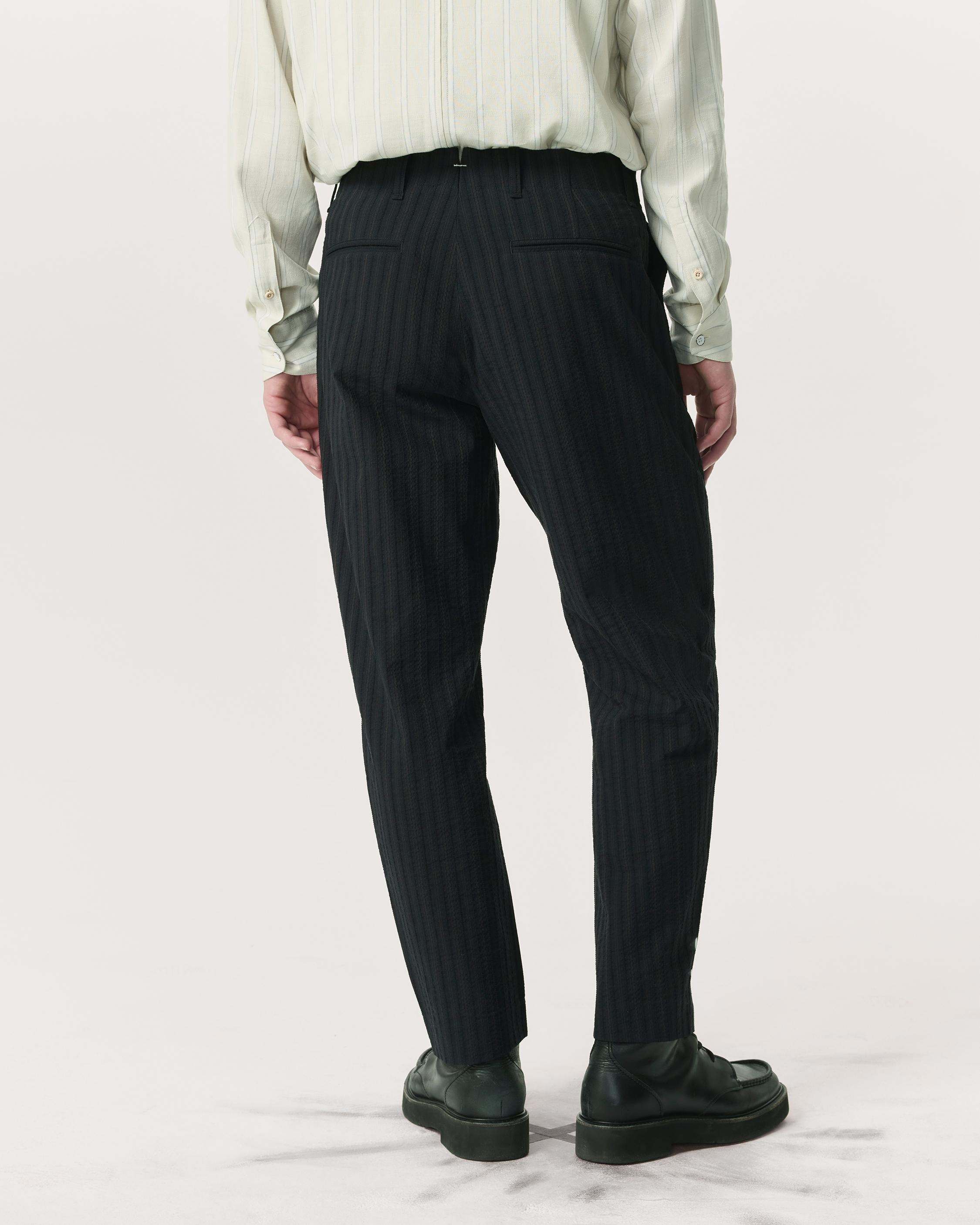 Shift Textured-Stripe Cotton-Silk Trousers - 5