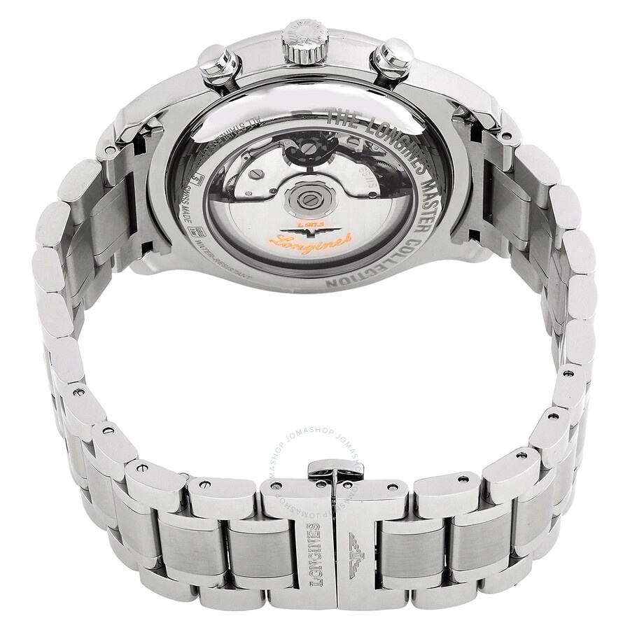 Longines The Longines Master Collection Chronograph GMT Automatic Moon Phase Silver Dial Men's Watch - 3
