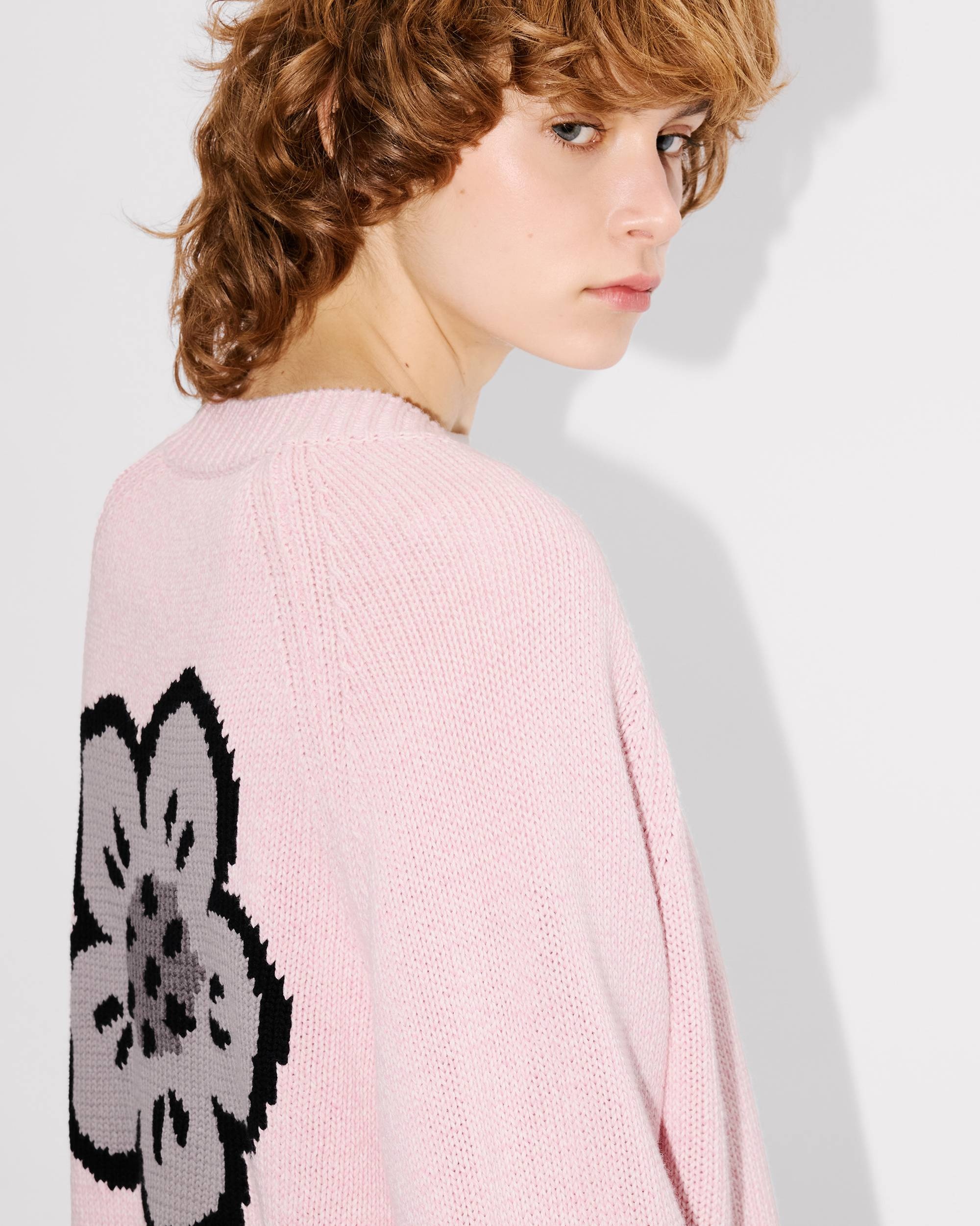 'Boke Flower' cardigan in cotton wool - 7