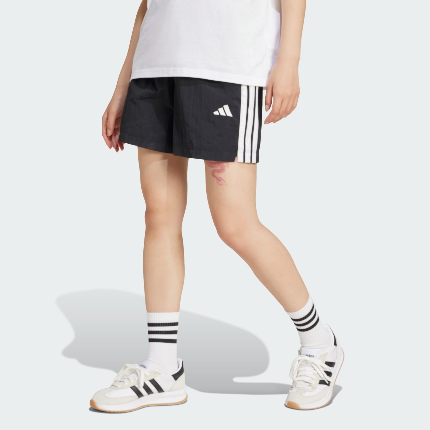 Essentials 3-Stripes Lifestyle Woven Shorts - 2