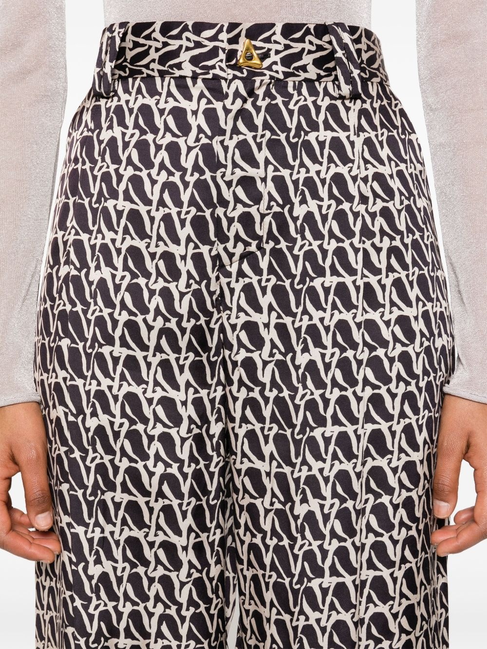 Wellen abstract-print palazzo pants - 5