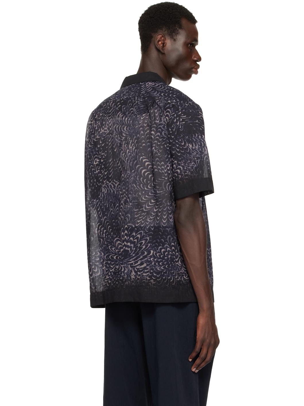 Navy Boxy Cotton Shirt - 3