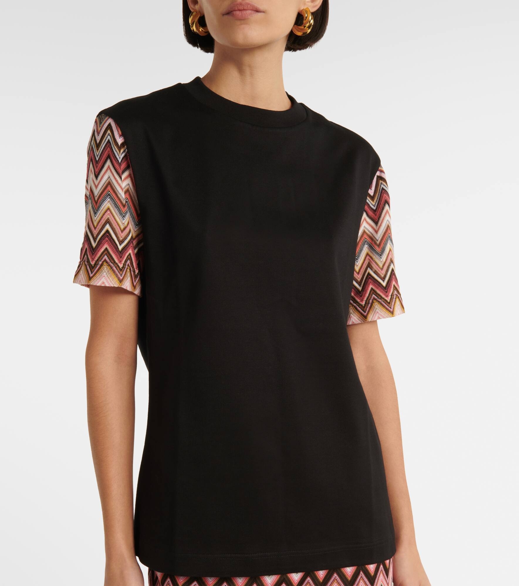 Embroidered cotton T-shirt - 4