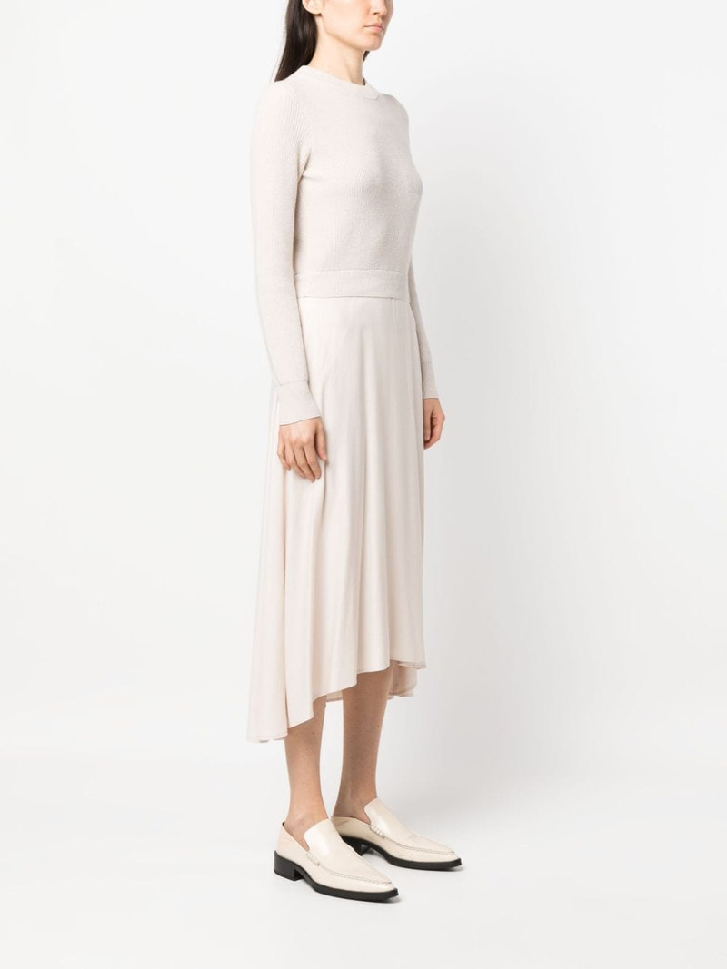 contrasting-stitch knitted midi dress 3