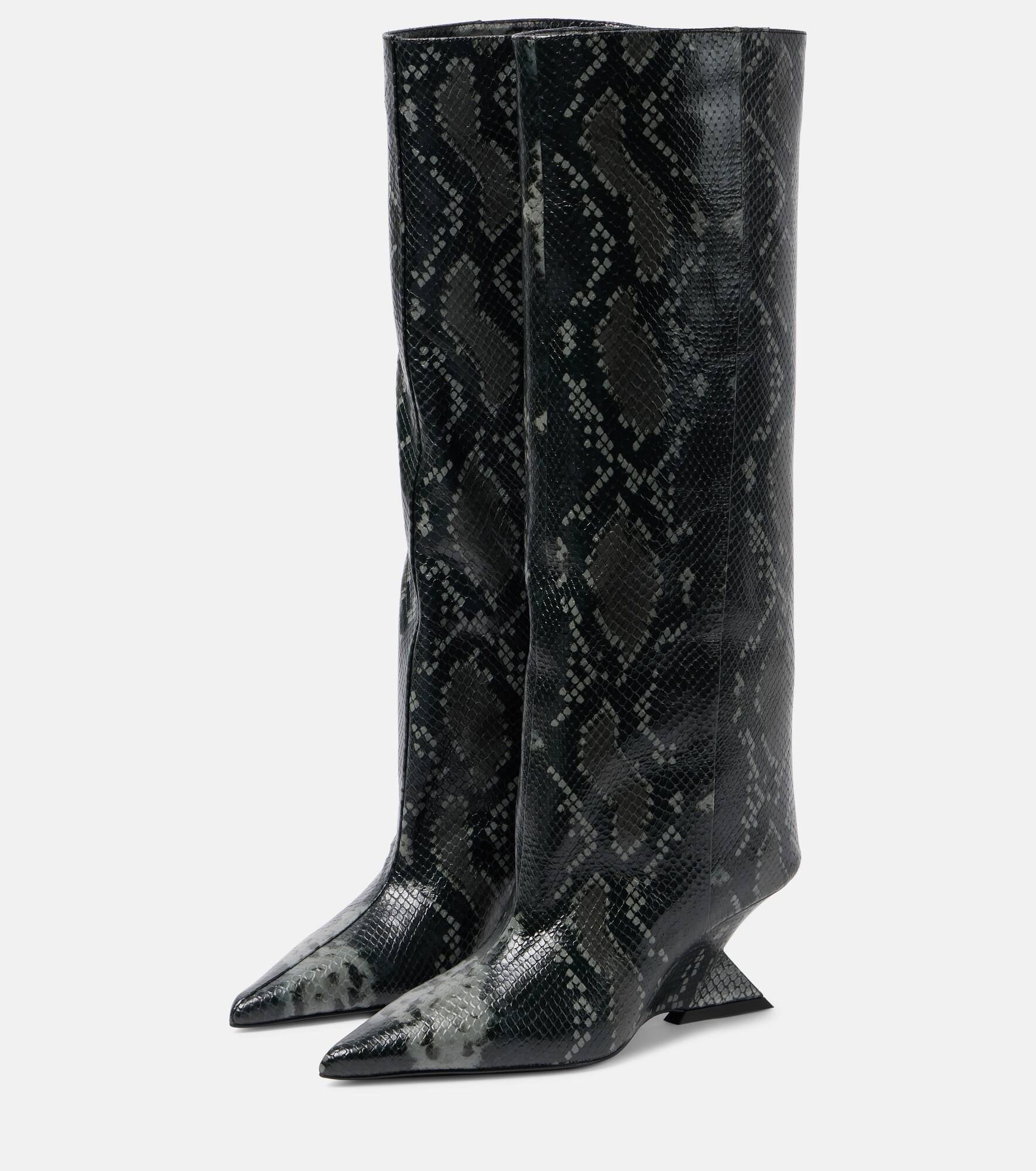 Cheope 60 leather knee-high boots - 4