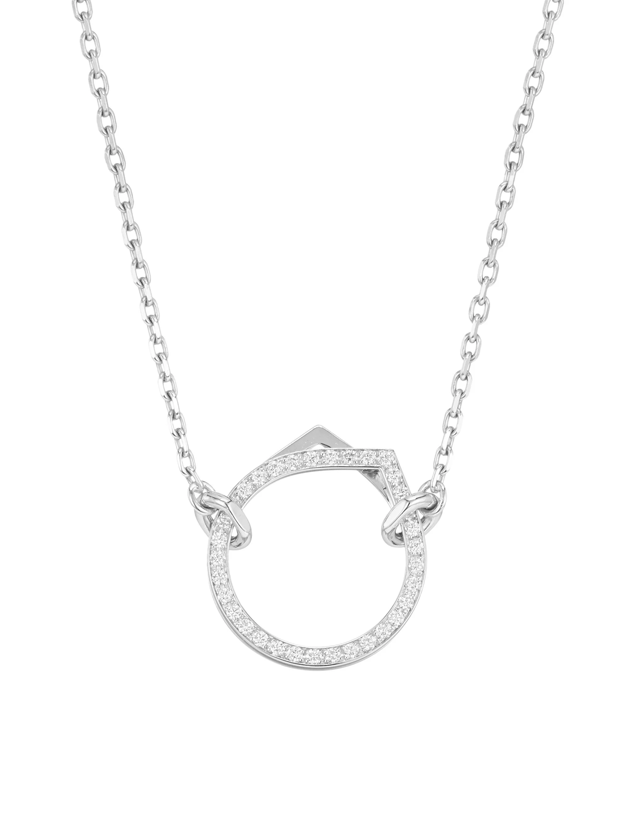 Women's Antifer 18K White Gold & 0.2 TCW Diamond Pendant Necklace - White Gold - 1