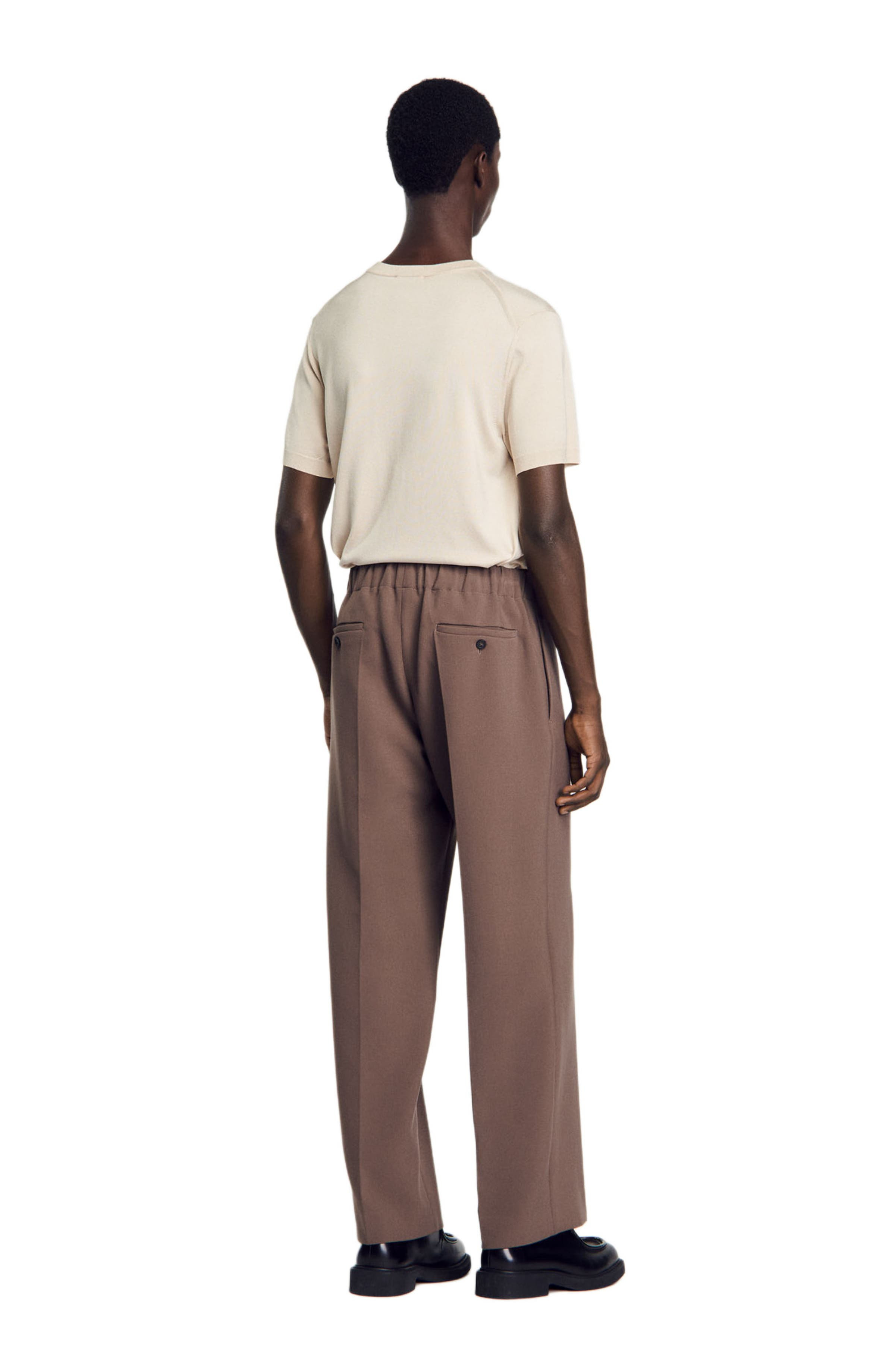 SANDRO Wide-leg trousers in Taupe at Nordstrom - 2