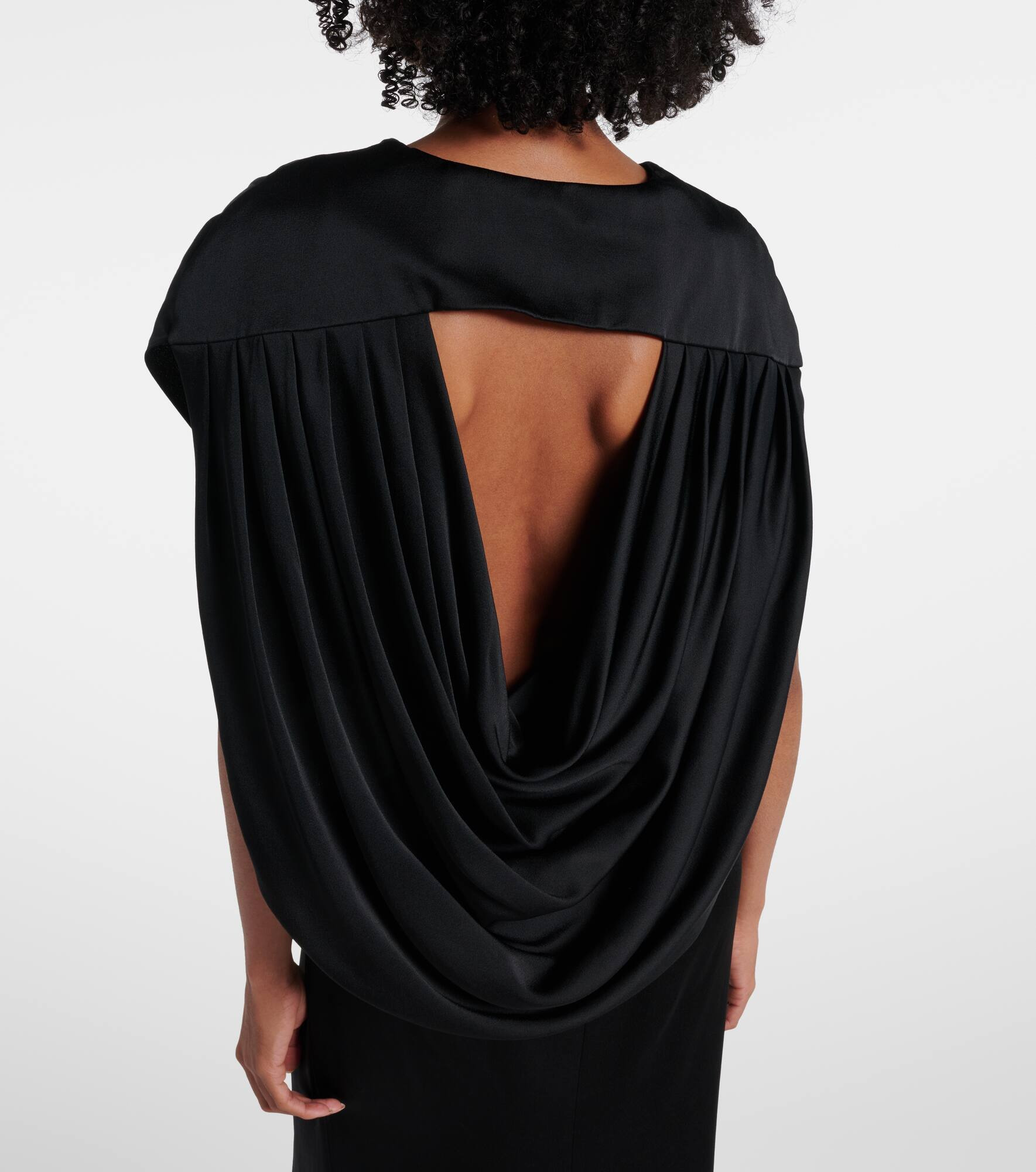 Open-back satin maxi dress - 6