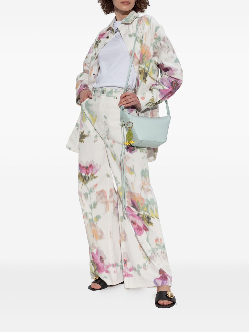 floral-print trousers - 2