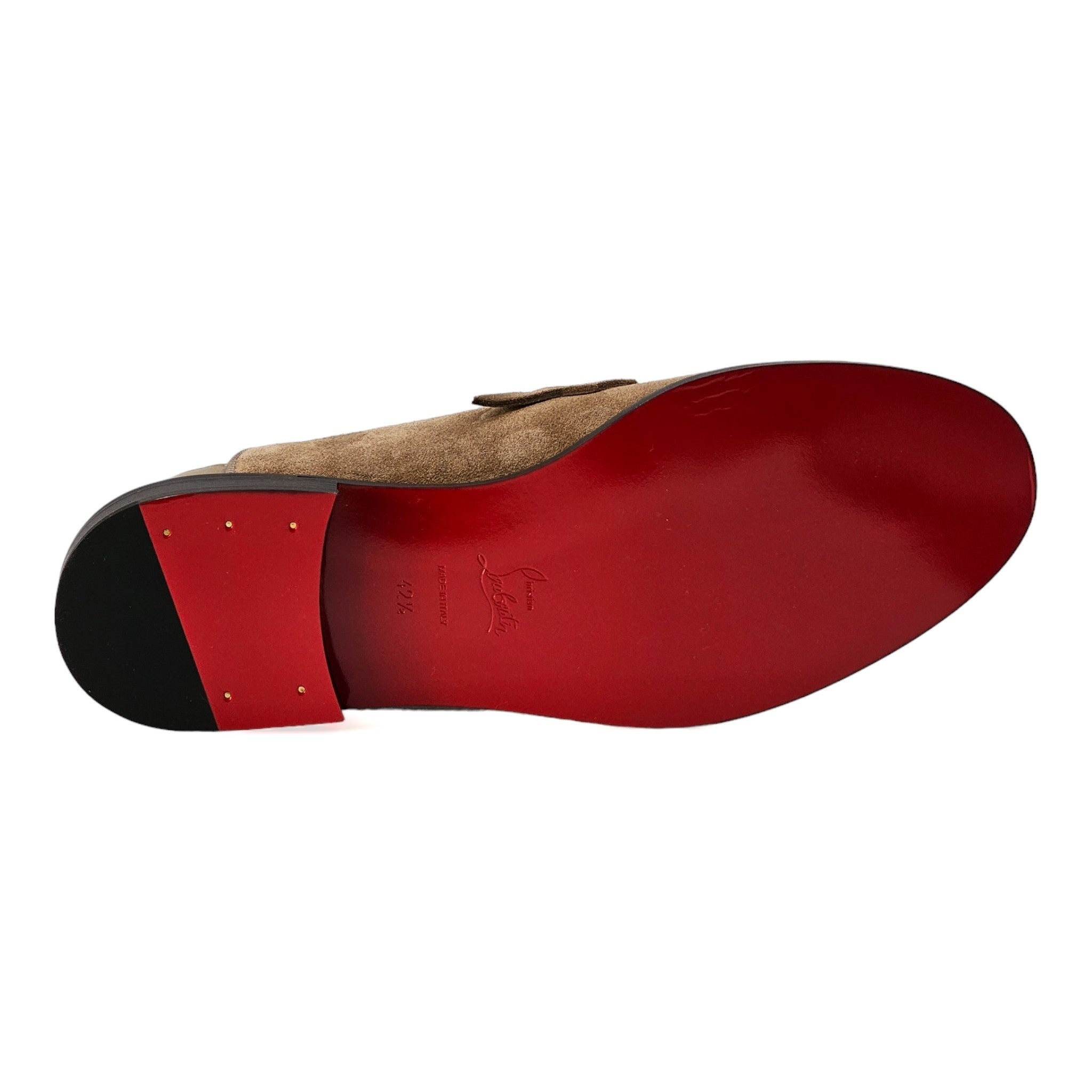 Christian Louboutin No Penny Loafers 30mm - Suede - Loafers - Tan - 3