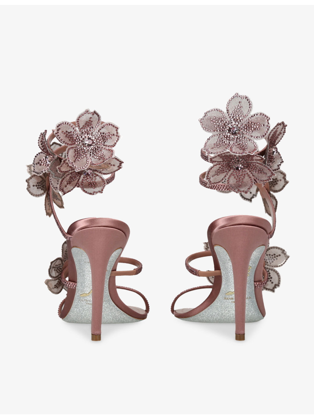 Floral Cleo 105 Satin Heeled Sandals - 4
