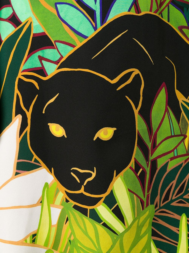 Panther in the Jungle bow collar dress 5